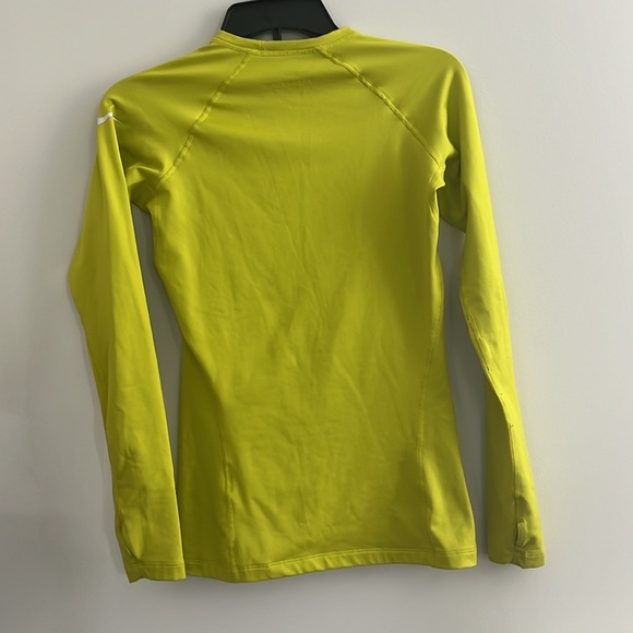 Nike therma fit brigth yellow volt long sleeve top Sz Small women's - Picture 6 of 12